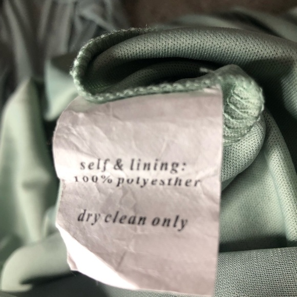 Elegant Strapless Light Sage Green Evening Gown - Picture 4 of 12